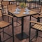 Flash Furniture 32in Square Faux Teak Bar Height Poly Slat Table XU-HW1045-3232-GG - alternate 1